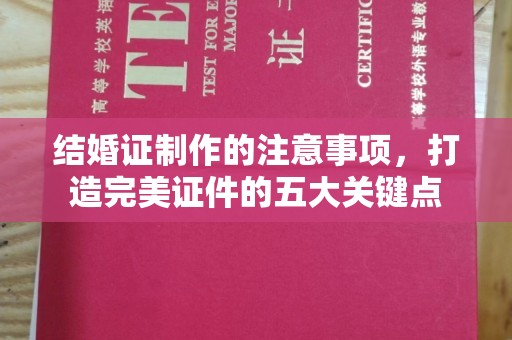 崇州结婚证制作的注意事项，打造完美证件的五大关键点